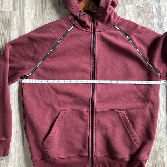 Maroon Peloton Hooded Zip Up Hoodie - Size Medium - Picture 6 of 7